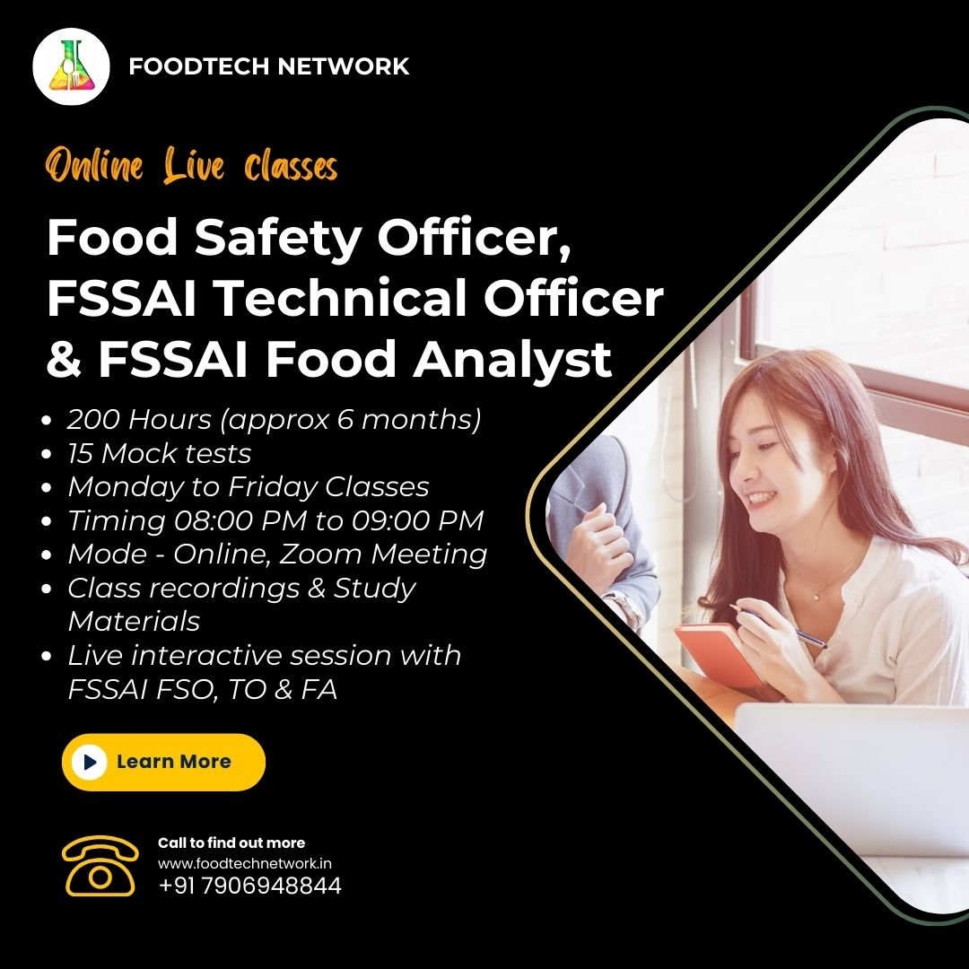 FOOD SAFETY OFFICER, FSSAI TECHNICAL OFFICER, FSSAI FOOD ANALYST, FSSAI EXAM